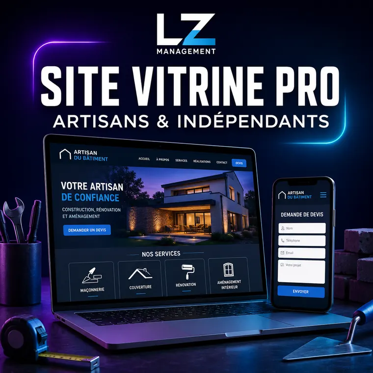 Démonstration LZ — Site Vitrine Pro pour artisans et indépendants